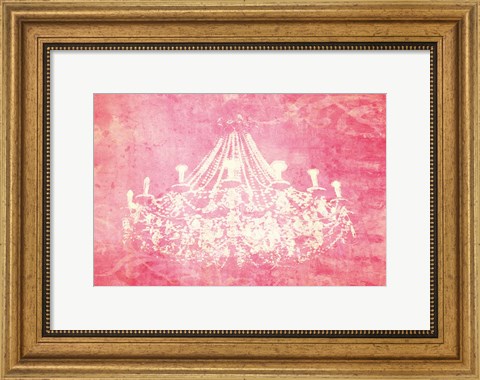 Framed Pink Chandelier Print