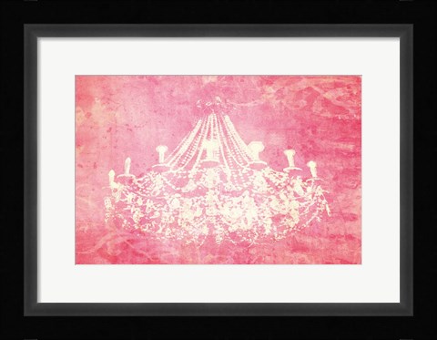 Framed Pink Chandelier Print