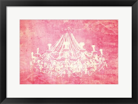 Framed Pink Chandelier Print
