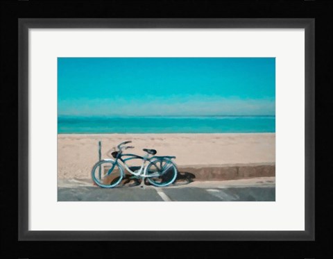 Framed Bike to the Beach Print