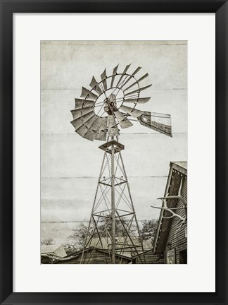 Framed Windmill Waterpump Print
