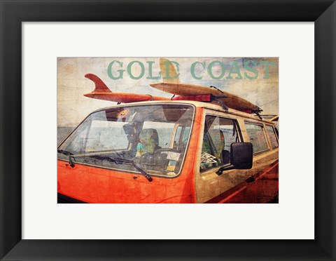 Framed Gold Coast Surf Bus Print