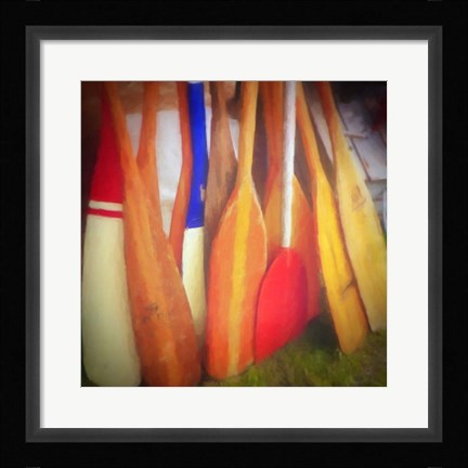 Framed Boat Oars Print