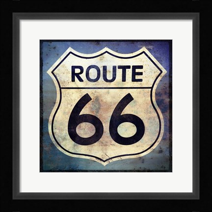 Framed Route 66 Sign Print