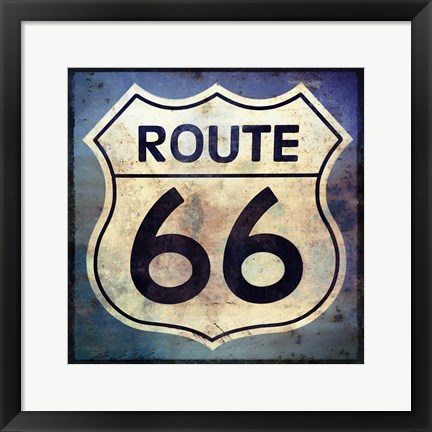 Framed Route 66 Sign Print