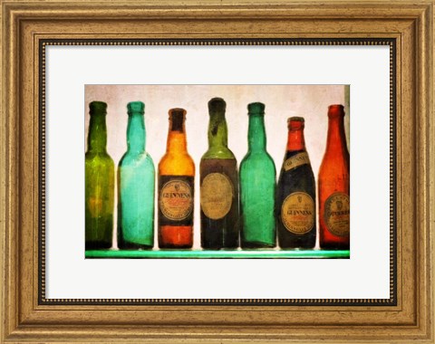 Framed Vintage Guiness Bottles Print