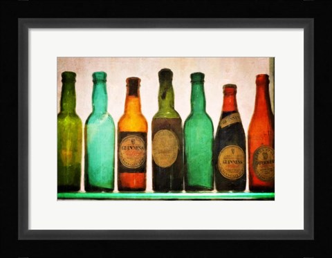 Framed Vintage Guiness Bottles Print