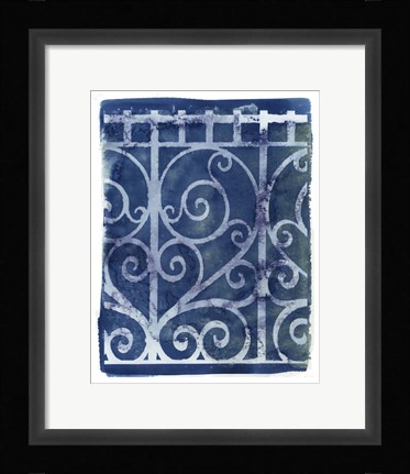 Framed Wrought Iron Cyanotype I Print