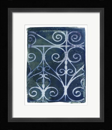 Framed Wrought Iron Cyanotype II Print