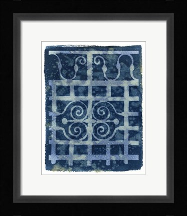 Framed Wrought Iron Cyanotype III Print