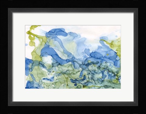 Framed Ocean Influence Blue/Green Print