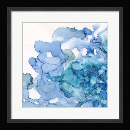 Framed Ocean Influence Blue Print