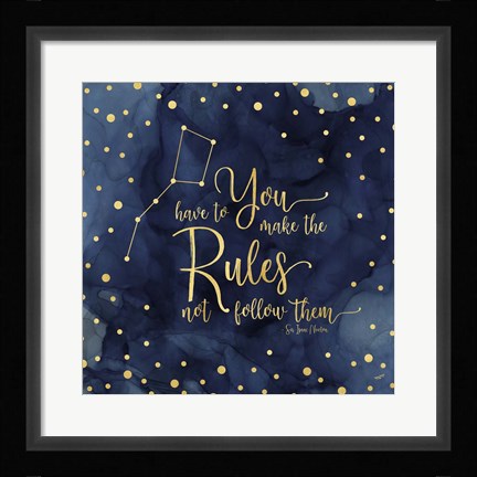 Framed Oh My Stars I Rules Print