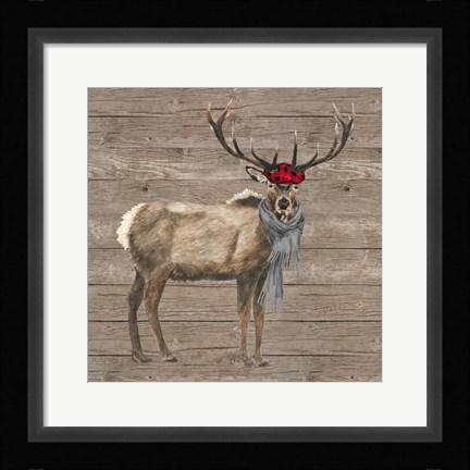 Framed Warm in the Wilderness Deer Print