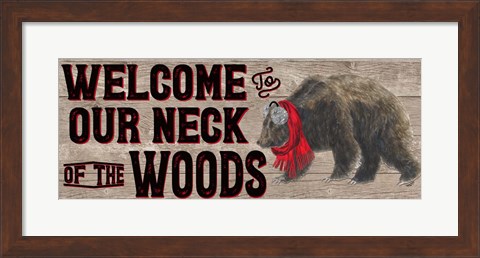 Framed Warm in the Wilderness Welcome Sign Print