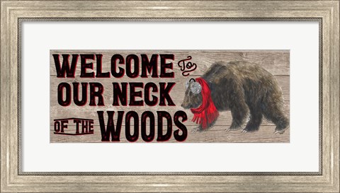 Framed Warm in the Wilderness Welcome Sign Print