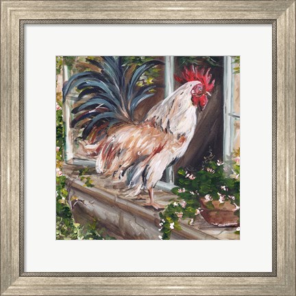Framed French Country Rooster Print