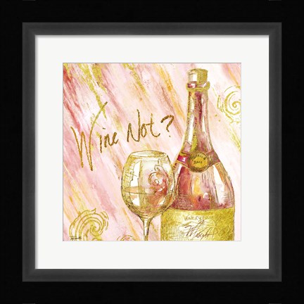 Framed Rose All Day II - Wine Not? Print