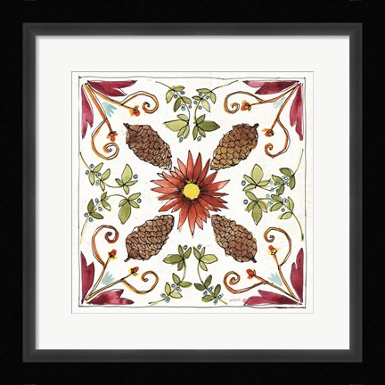 Framed Festive Foliage IX Print