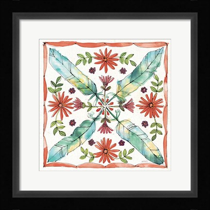 Framed Simply Petals XI Warm Print