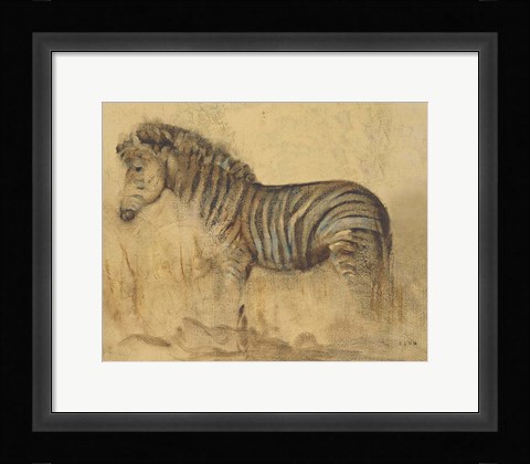 Framed Global Zebra Light Crop Print