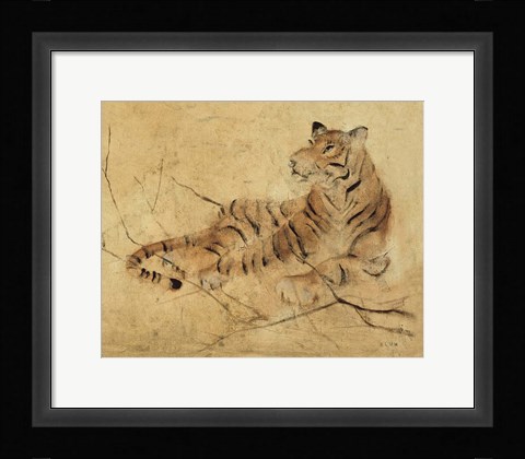 Framed Global Tiger Light Crop Print