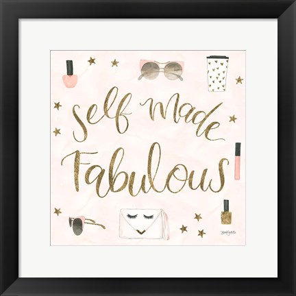 Framed Boss Ladies VIII Pink Print