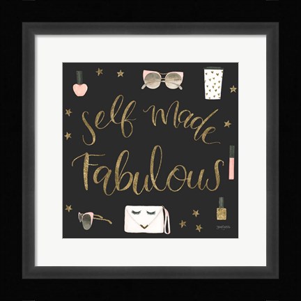 Framed Boss Ladies VIII Black Print