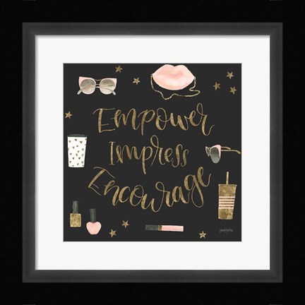 Framed Boss Ladies V Black Print