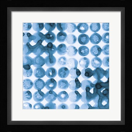 Framed Kanari Square II Indigo Print