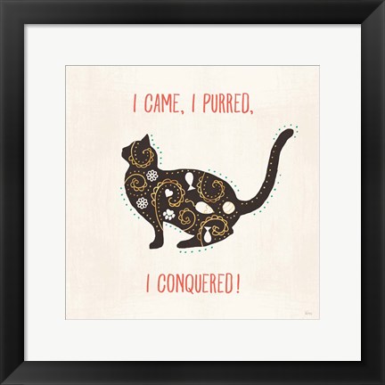 Framed Otomi Cats V Print