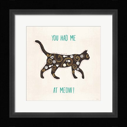 Framed Otomi Cats IV Print