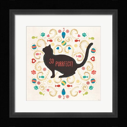 Framed Otomi Cats III Print