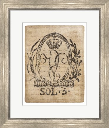 Framed Vintage Seal III v2 Print