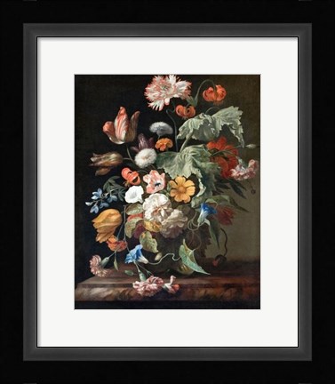 Framed Rachel Ruysch, Still-Life with Flowers Print