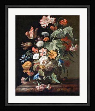 Framed Rachel Ruysch, Still-Life with Flowers Print