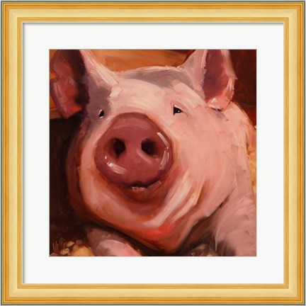 Framed Some Pig Print