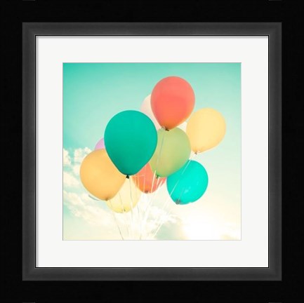 Framed Colorful Balloons Print