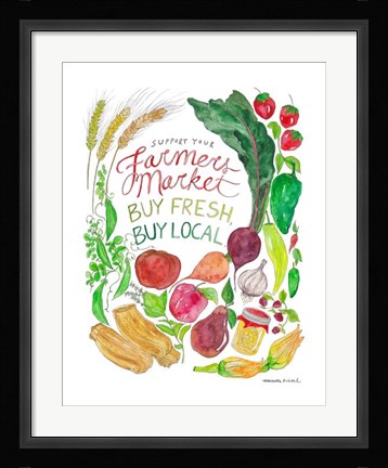 Framed Farmer's Market Print