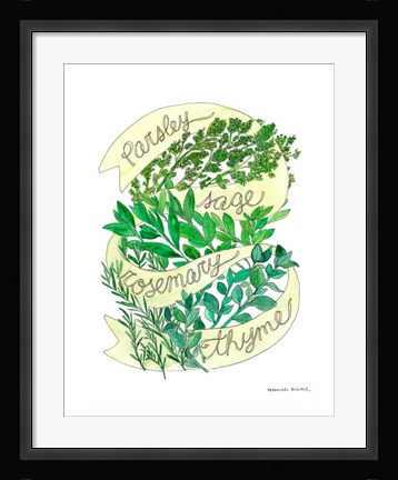 Framed Parsley Sage Rosemary Thyme Print