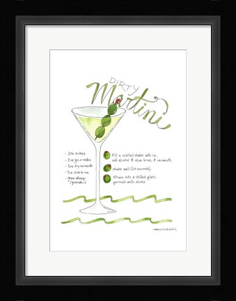 Framed Dirty Martini Print