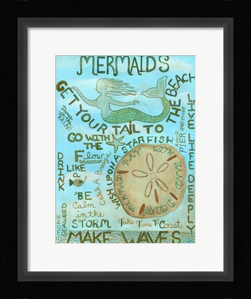 Framed Mermaids Print