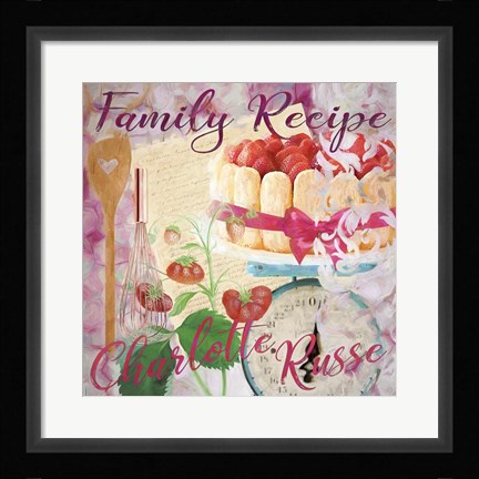 Framed Family Recipe Charlotte Russe Print