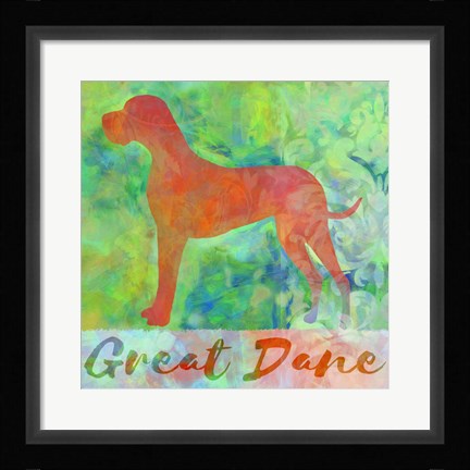 Framed Great Dane Dog Print