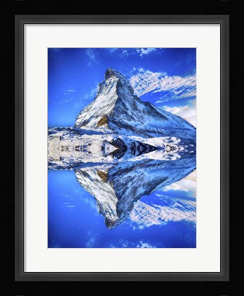 Framed Mountain Reflection Print