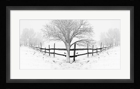 Framed Snowy Landscape Print