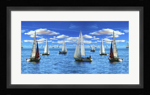 Framed Sailing The Sea Print