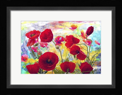 Framed Red Poppies Print