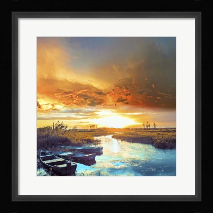 Framed Sun Down Light Print