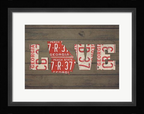 Framed GA State Love Print